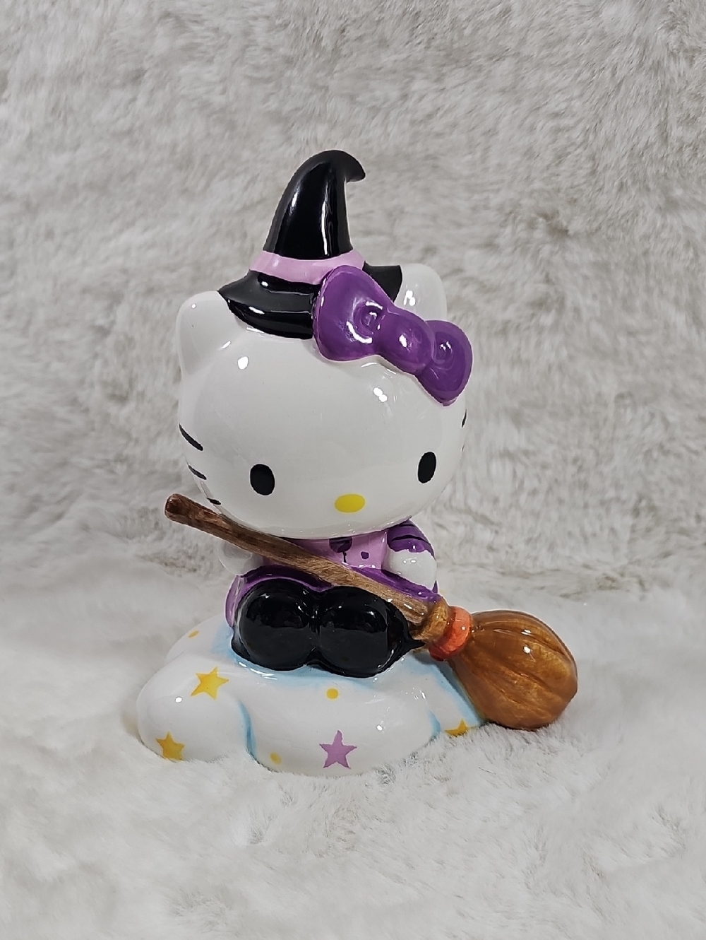 Blue Sky Clayworks Hello Kitty Flying Witch Figurine, 7" H